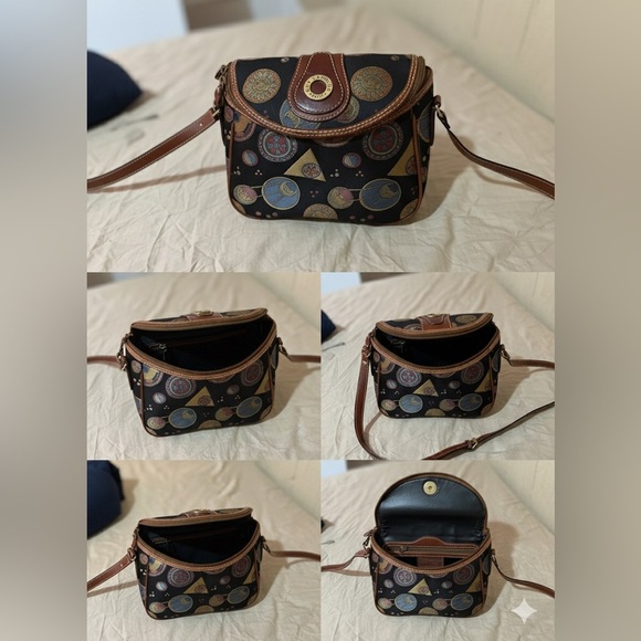 STUNNING VINTAGE GUY LAROCHE PARIS CROSSBODY BAG - RARE CELESTIAL PRINT DESIGN - Picture 2 of 7